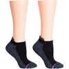 Dr. Motion Women's 2PK Compression Low Cut Socks Sockshosiery, black