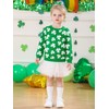 Infant St. Patrick's Irish Clover Shamrock Knitted Pullover Clover Sweater