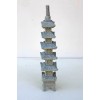 3 Miniature Japanese Granite Poly Stone Pagoda Lanterns Bonsai Garden