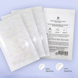 Pure Skin Spot Patch 4 pieces of 10mm 18 patches or 4 pieces of 12mm 15 patches 4 pieces of 12mm 15 patches / 퓨어 스킨 스팟 패치 10mm18패치4매or12mm15패치4매 12mm15패치4매