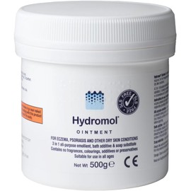 Hydromol Pomada Emoliente 500g | Tratamiento para Eczema, Psoriasis y Piel Seca | Sin Esteroides | Sin SLS | Apto para Piel Sensible y Todas las Edades
