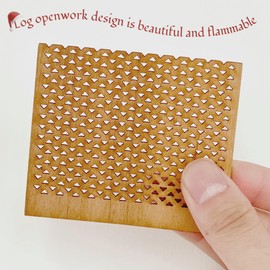 Phinicco 6Pcs 2.75x2.36 Inch Wooden Candle Wicks for DIY Candle Making Craft Wooden Wicks for Candle Making Wood Wick Natural Wood Rectangle Candle Cores for DIY Candles, phi371