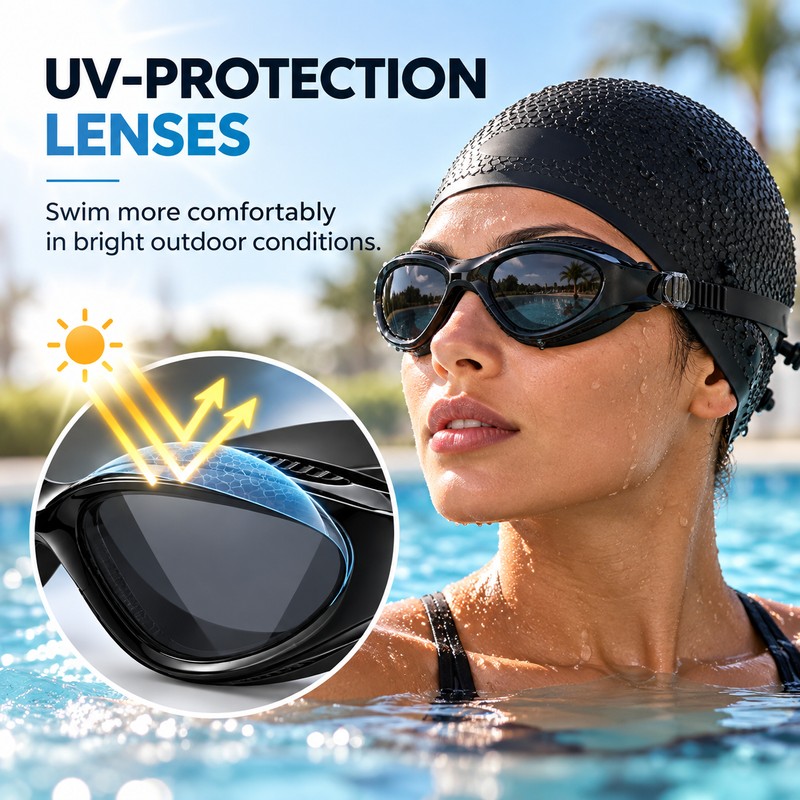 Swimming Goggles for Adults – Anti-Fog UV Protection Lenses with