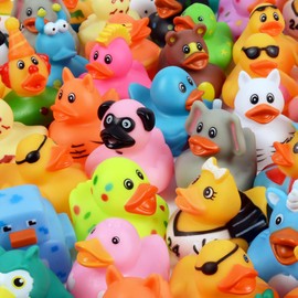 36 Pack Rubber Ducks in Bulk,Assorted 2 Inch Cute Rubber Duck Toys in 36 Varieties for Kids Pool Activity,Mini Floater Duck for Baby Shower,Baby Bath Accessories