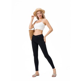 Arise Myst Women's Denim Jeggings Stretch Pull-On Jegging Casual Pants with Pockets Black