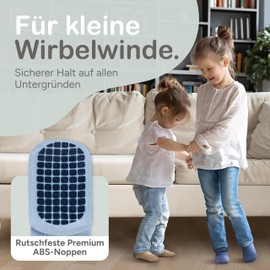 RØDER 5 Pack Baby Stopper Socks with ABS Nubs - Non-Slip Cotton Crawling & First Walking Socks Soft Comfort Waistband Flat Toe Seam - Sizes 0-6/6-12/12-24 Months, Pack 2