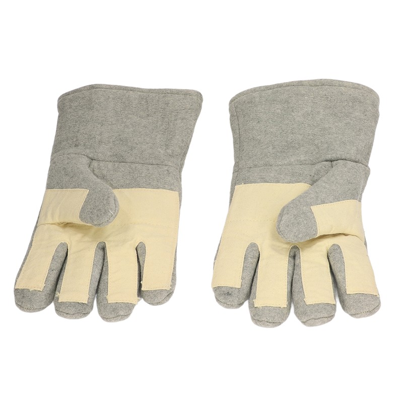 1 Pair Heat Resistant Gloves Separate Fingers Hot Proof Mitts