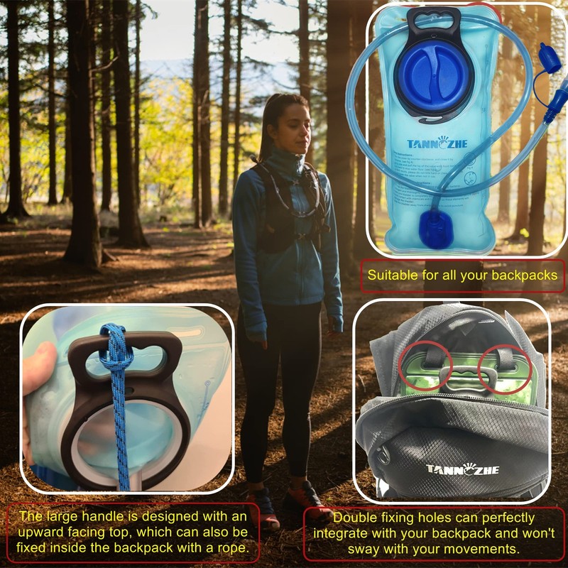 TANNOZHE Hydration Bladder 2Litre Leak Proof Water Bladder,BPA Free Hydration