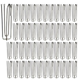ZXJLWR Curtain Hooks Metal, Pack of 50 Curtain Hooks, Stainless Steel Colours, 4-Prong Pinch Pleated Hooks, Curtain Hooks Metal, Curtain Hooks for Curtains and Curtain Ring Rails