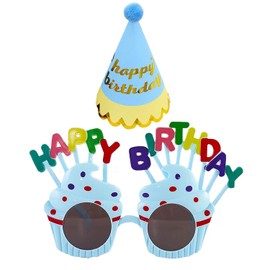 1 Glasses, 1 Hat, Birthday Sunglasses, Party Glasses, Football Glasses Party Glasses Accessories, Adult Glasses Happy Birthday