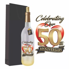 Handmade lighted decorative frosted glass wine bottles