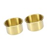 A ABSOPRO 2pcs Stainless Steel Cup Drink Holder Insert Gold