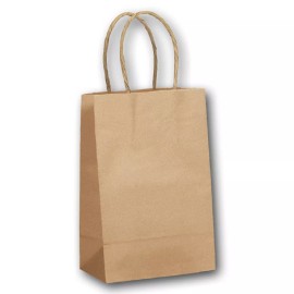 IntegrityBeforeRiches Lot of 12 Kraft Retail Merchandise Shopping Tote Gift Bag 5.5x3.25x8.375