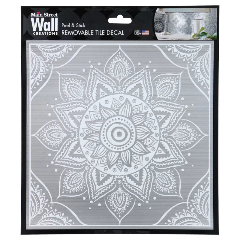 MAIN STREET WALL CREATIONS Peel Stick 8"x8" Art Wall Tile