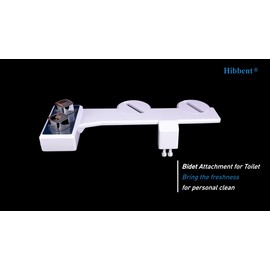 Hibbent Bidet Fresh Water Spray Kit Non Electric Toilet Seat Attachment with Dual Nozzle