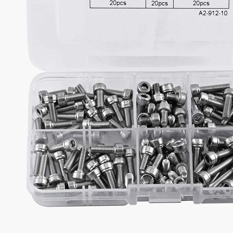 120pcs 304 Stainless Steel M4 Hex Socket Cap Screws 6mm