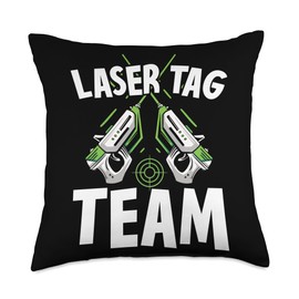 Funny Lasertag Team Gear Boys Or Girls Cool Lasertag Arena Throw Pillow