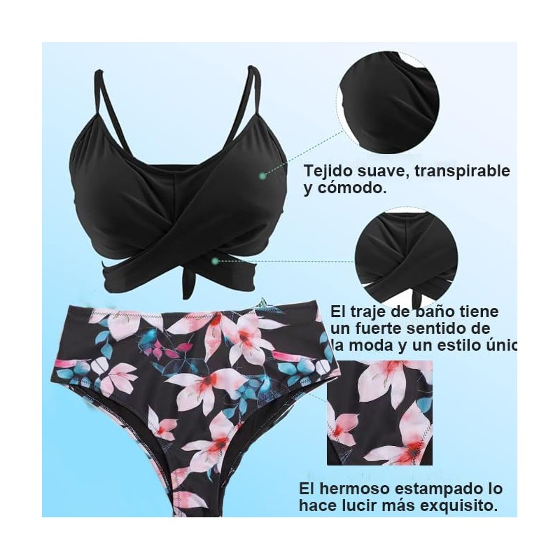 LUANMA Trajes de Baño Mujer，2 Piezas Conjuntos de Bikinis para