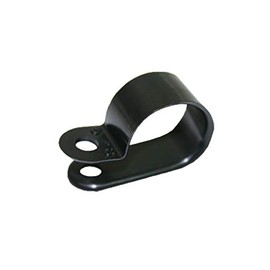 UKCable-Ties Nylon Black Plastic P Clips 3/4" - 19.8mm - Fasteners for Cable, Conduit, Tubing, Sleeving 100 Pack