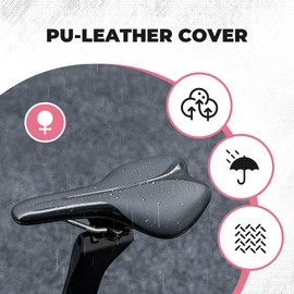 ROCKBROS Bike Seat, Comfortable Bike Saddle, Soft Waterproof Bicycle Saddles for Men Women, Ergonomic Seat Cushion for Exercise Bike, Mtb, Gravel, Road Bike and Ebike