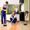 Broom and Dustpan Set, JEHONN Long Handle Lightweight Broom Set