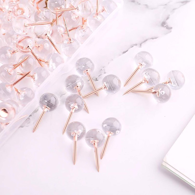 Vapker 200 x 9.5mm Rose Gold Push Pins