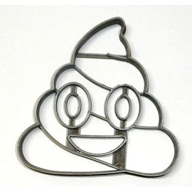 POO SWIRL POOP PILE SMILING CARTOON MESSAGE COOKIE CUTTER MADE IN USA PR3857