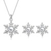 Kamise Xmas Women's Jewellery Sets, 925 Sterling Silver Snowflake Pendant