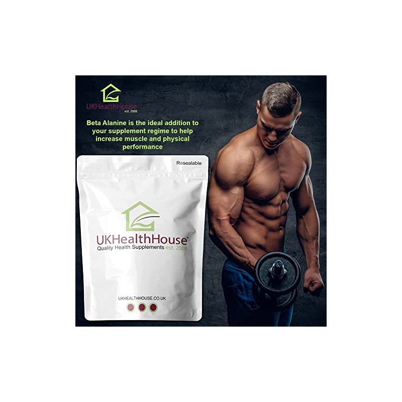 UKHealthHouse Beta Alanine 500mg - 360 Capsules Pre Workout Stamina