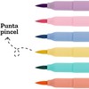 Barrilito Marcadores Pastel Punta Pincel Lettering 6 Piezas