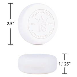 Royal Shave Premium Hard Shaving Soap Puck Refill, Lemon Sandalwood Scent- 3.5oz