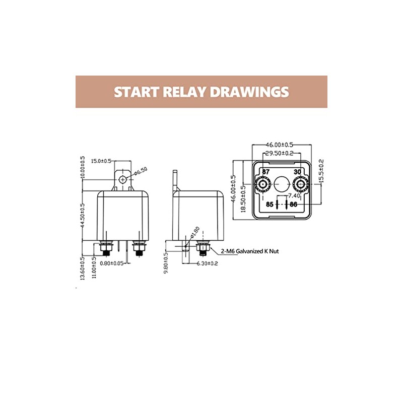 Starter Relay WM686 12VDC 200A 4 Pin ON Off Car