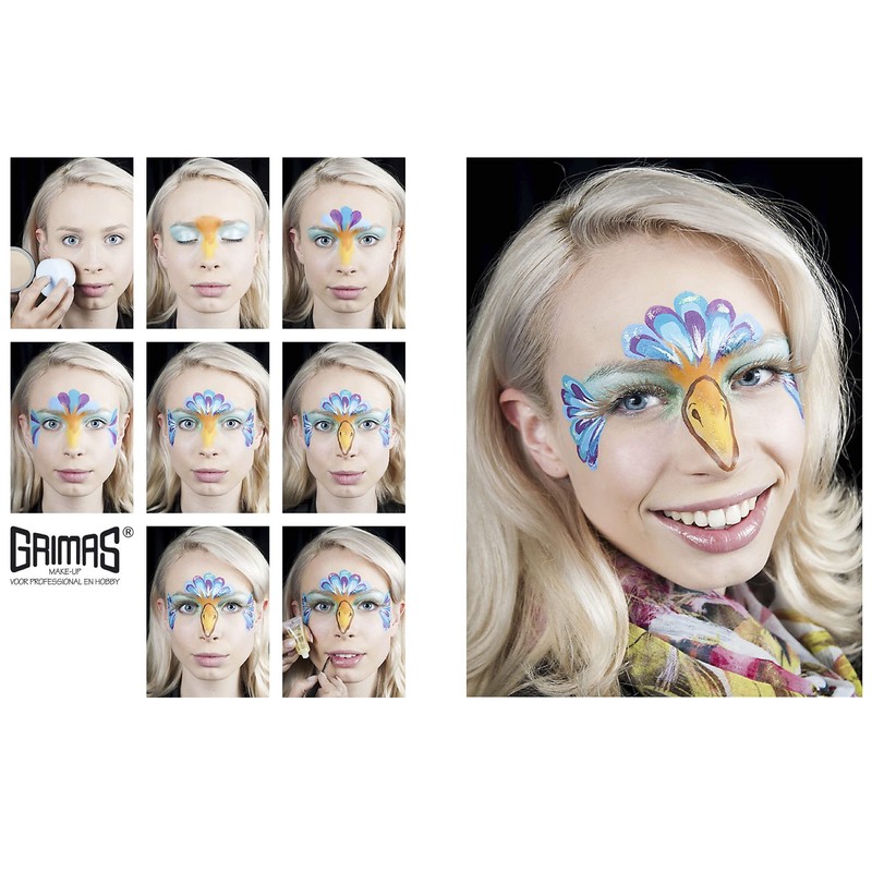 Grimas Water Make-Up, Theatre Make-Up, Children's Make-Up, 15 ml, Set