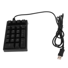 Mechanical Numeric Keypad Wired 21 Keys Blue Switch Color LED USB Portable K21 Numpad for Laptop PC Computer