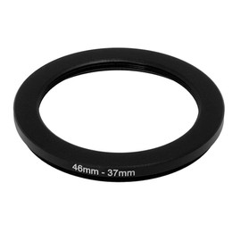 uxcell Camera Lens Filter (46mm-37mm), Metal Step Down Ring Anodized Lens Filter Ring Adapter for Household Office, Black