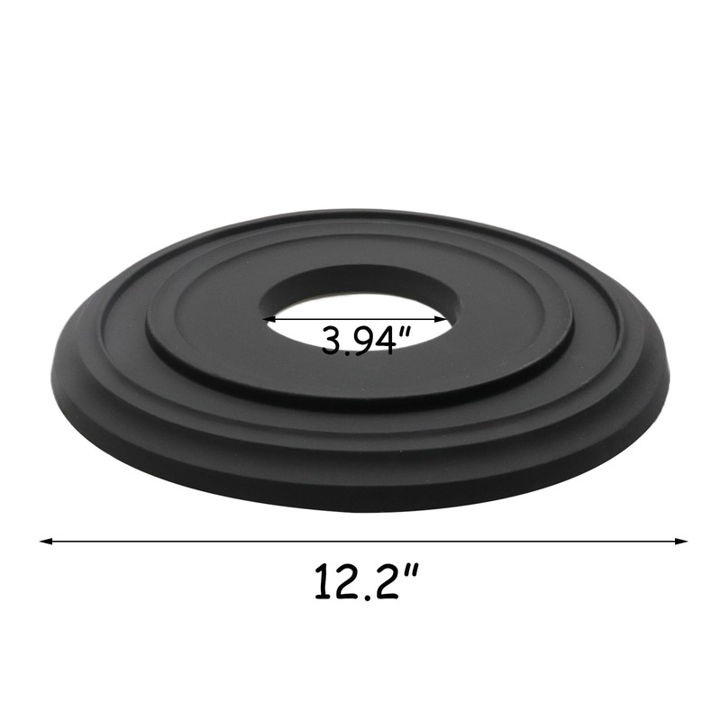 HEVSTIL Black Ceiling Medallion PU Ceiling Medallion for Light Fixtures