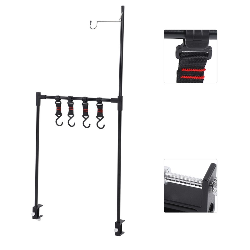 Folding Camping Shelf Desktop Storage Stand Rack Hanging Organizer with