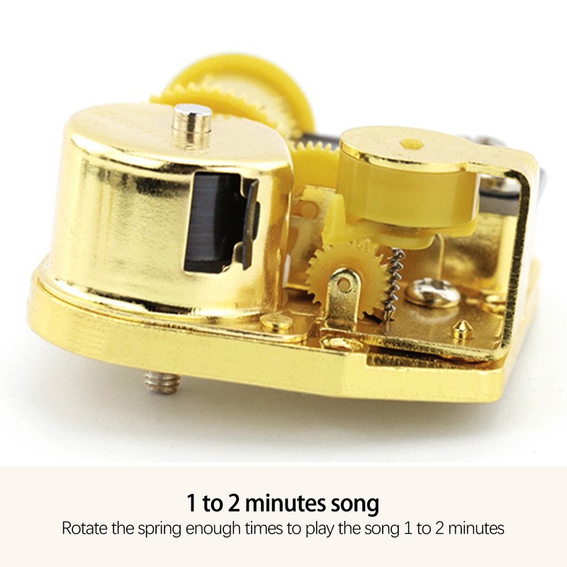 Windup Musical Movement 18 Note Pleasing Melody Alloy Easy Mounting