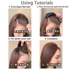 Esponja de base de pelo invisible para peinar el cabello, herramienta de volumen, almohadillas de pelo falso, herramienta de inserción de pelo para extensiones de cabello (negro, 26 piezas)