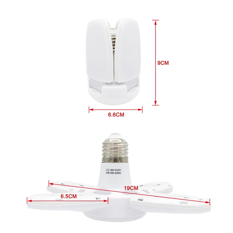 LED Garage Lights- Dimmable Garage Lights Ceiling, 38W 6000LM 6500K