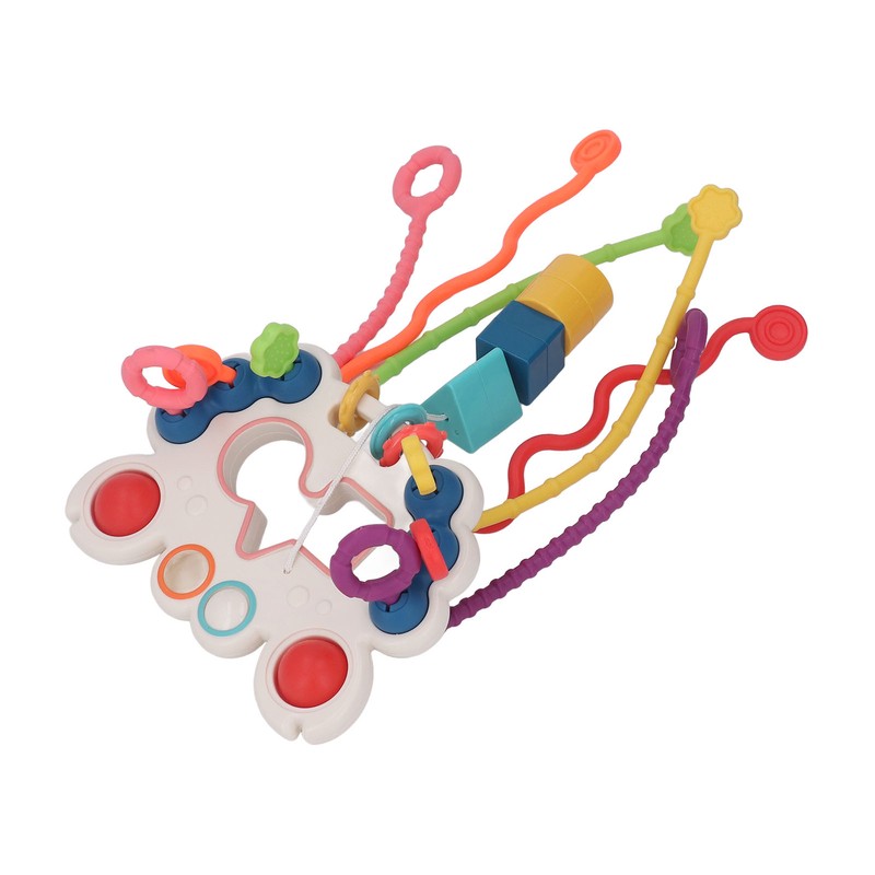 Pull String Interactive Toy Plastic Colorful Pulling Toy for Visual