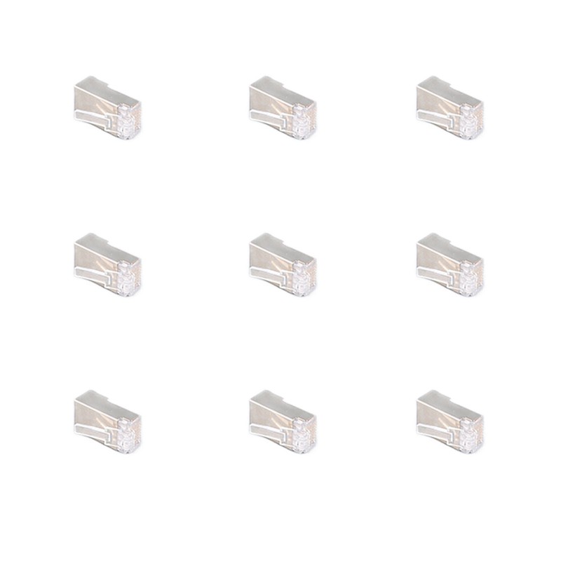 100Pcs CAT6 RJ45 Metal Shielded Connector Safe Reliable Net Shielded