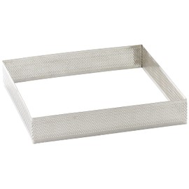Lacor Perforated Mould, Square, Stainless Steel, Grey, 20 x 20 x 4 cm