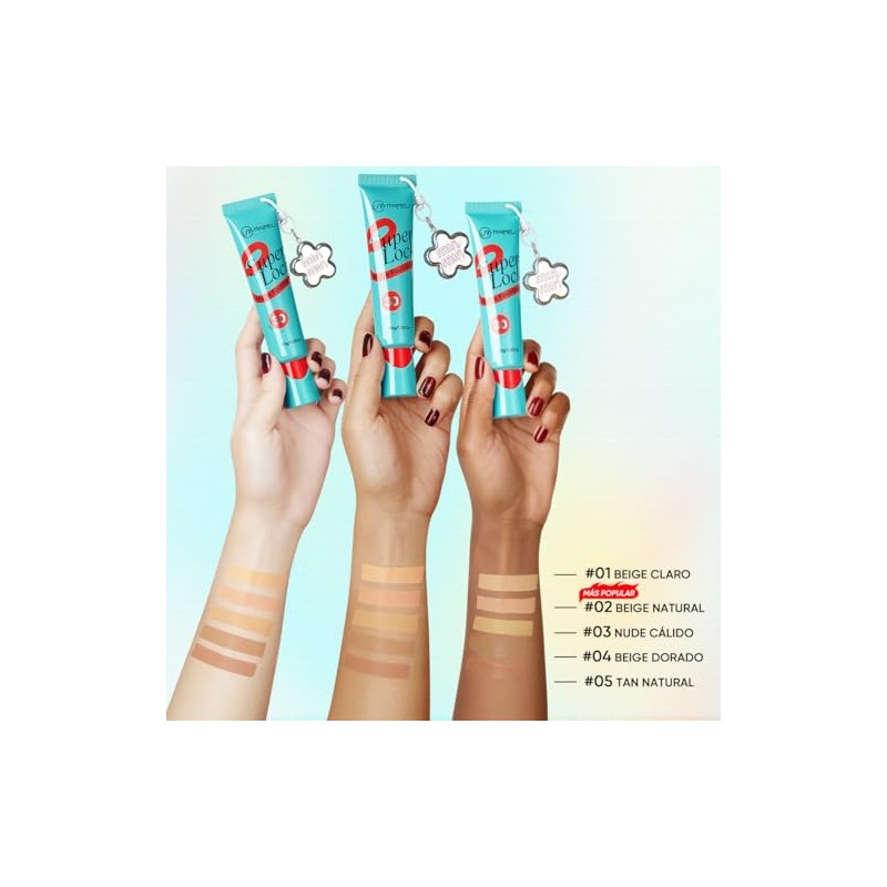 Base Maquillaje Líquida Matte Control Brillo Larga Duración 16h Alta