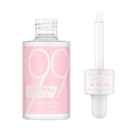 Catrice 99% Natural Nail Oil, Nail Oil, with Sweet Almond Macadamia Seeds and Coconut Oil, Transparent, Nourishing, with Oils, No Acetone, Vegan, Microplastic Particles Free (8 ml)