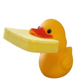 Duck Sponge Holder for Kitchen Sink – Cute Animal Design with Dual-Sided Sponge – Fun Dishwashing Accessory or Novelty Gift – Dependable Industries Inc. Essentials