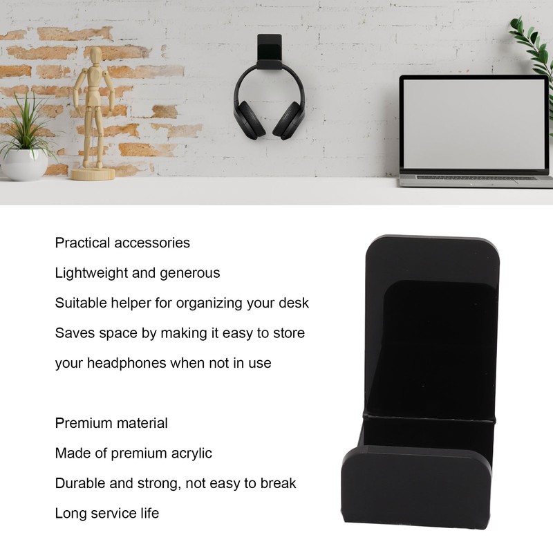 4pcs Headphone Hook Multipurpose Elegant Space Saving Wall Mounted Headphone