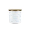 Purely Home Aqua Blue Polka Dots Brown Sugar Storage Canister