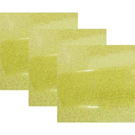 10"x12"(1 Foot)3-Sheets,Siser Glitter Iron-on Heat Transfer Vinyl HTV for T-Shirts(Gold Confetti)