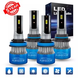 AUIMSOCO For Nissan Pathfinder 2013-2016 - 9005+H11 White LED Headlight Light Bulbs 6000K